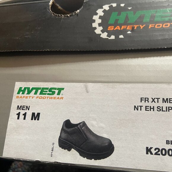 *Hytest**  FootRests XT Stealth Nano Toe Slip On Safety Shoes Black K20020 11 NW - Picture 6 of 7